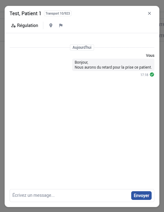 Fenêtre de discution 